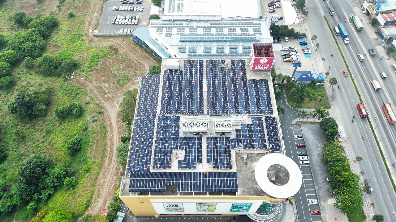 Hình ảnh dự án Lotte Mart Bình Dương Đồng Nai 1.9MWp