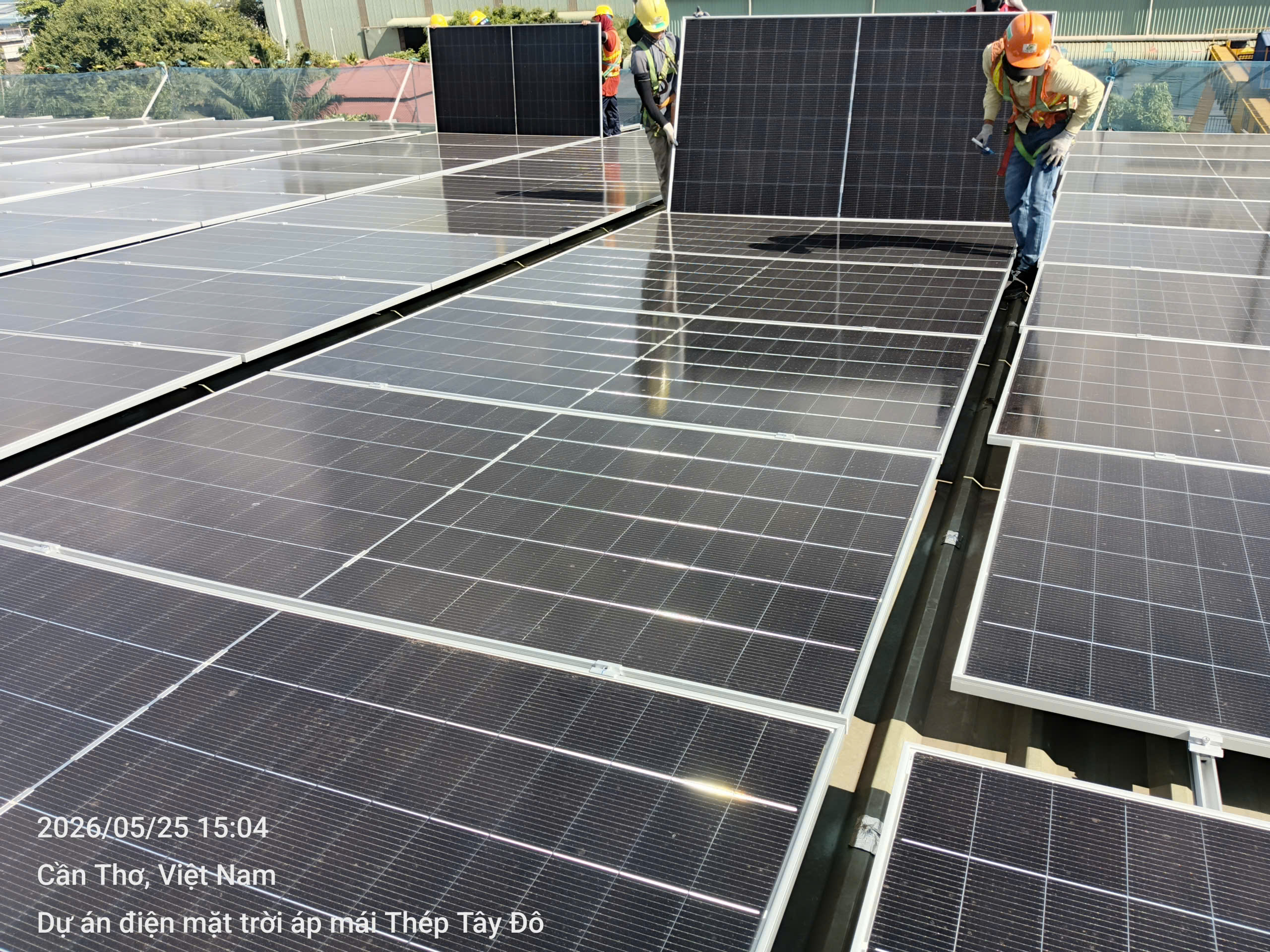 Thi công dự án Thép Tây Đô 1.8 MWp Cần Thơ