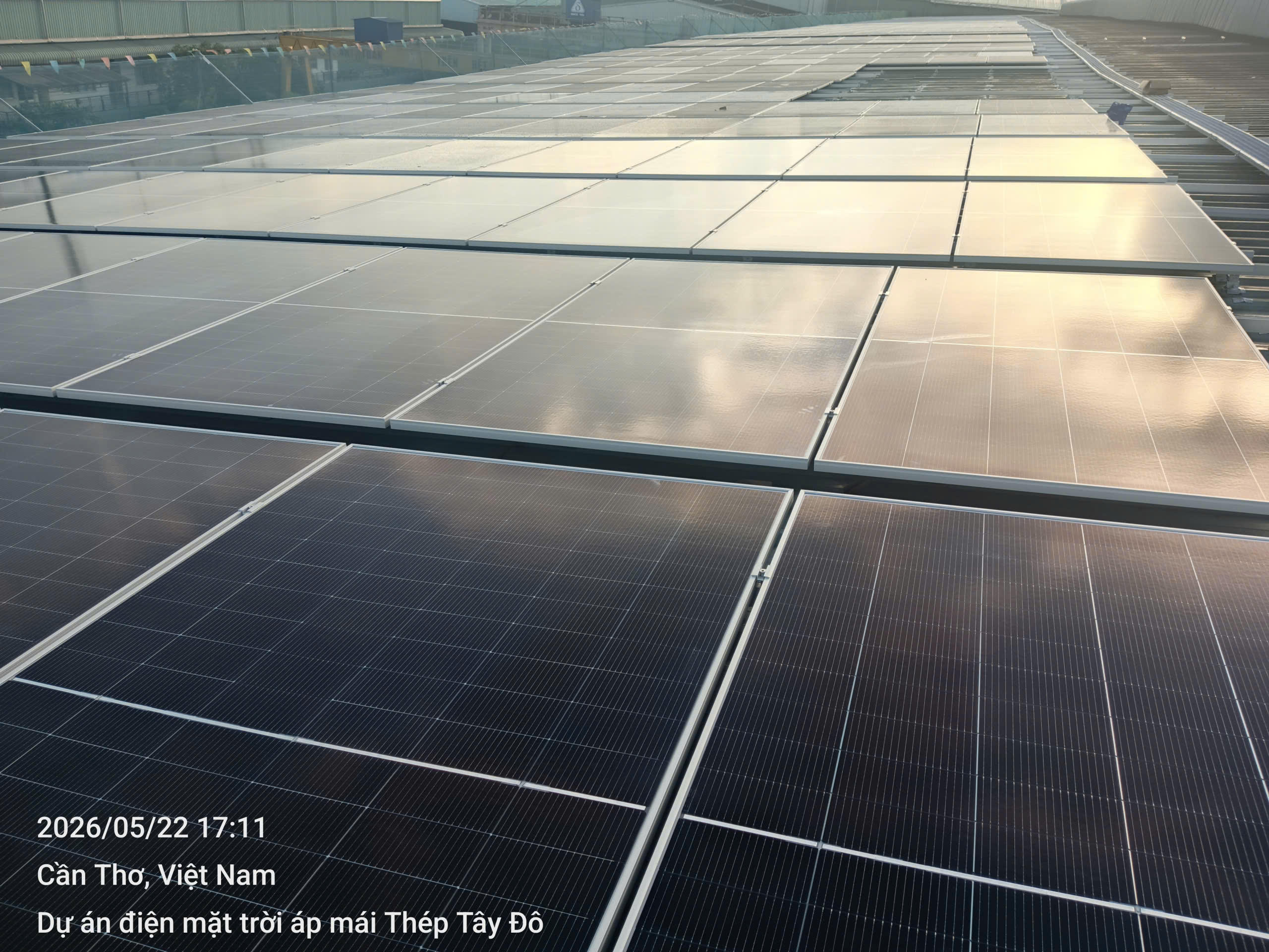 Hình ảnh dự án Thép Tây Đô 1.8 MWp Cần Thơ