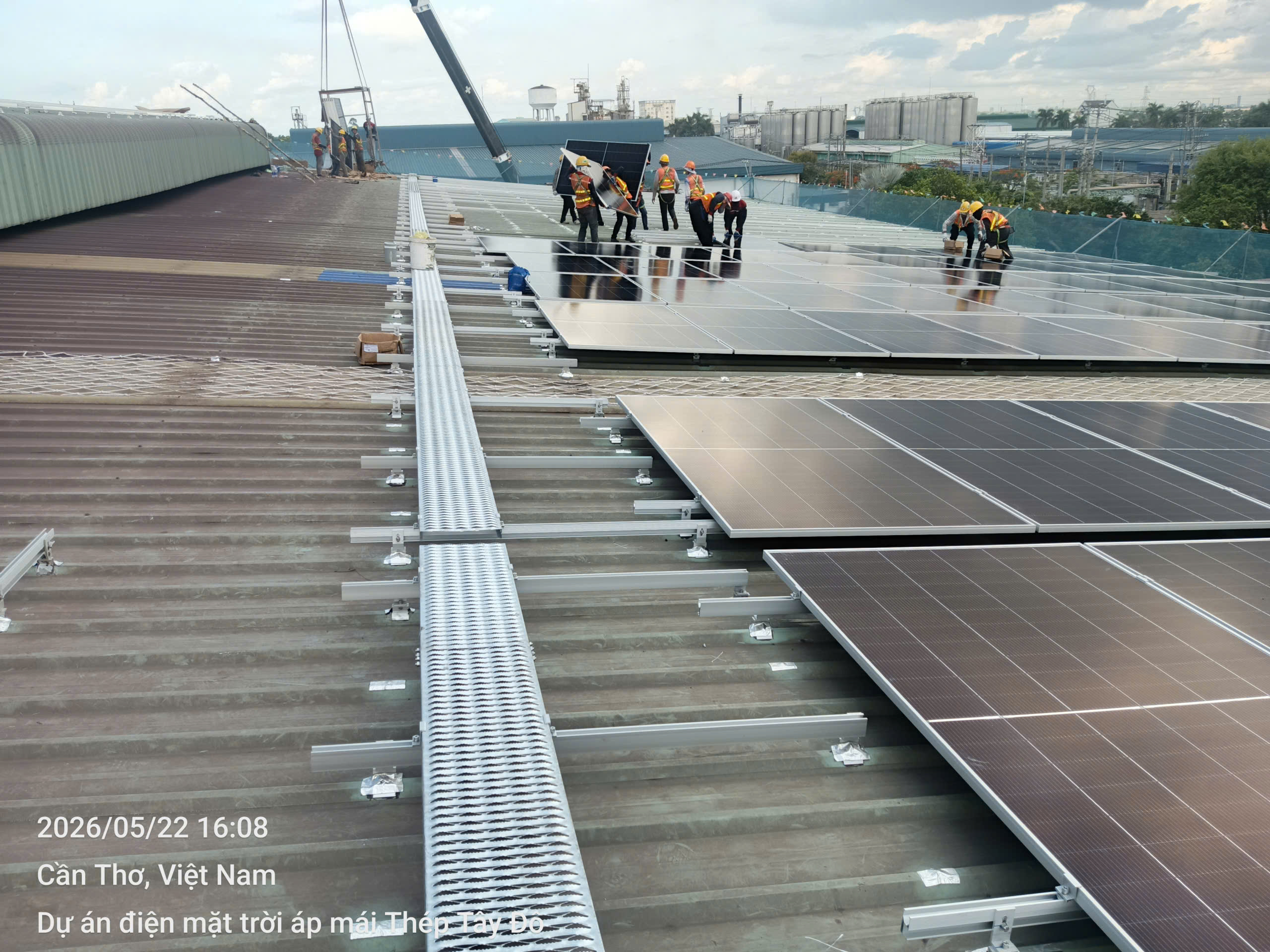 Hình ảnh dự án Thép Tây Đô 1.8 MWp Cần Thơ